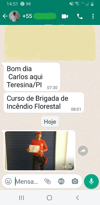 imagem de depoimento do aluno